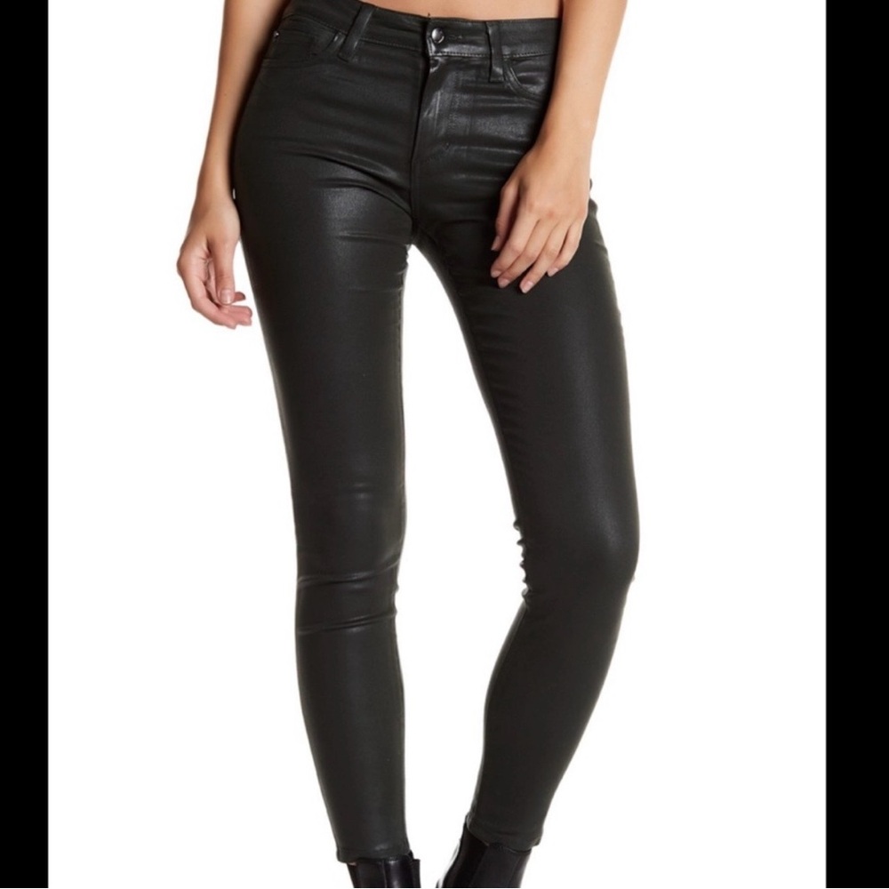 Joe's Jeans Black Coated Skinny Pants